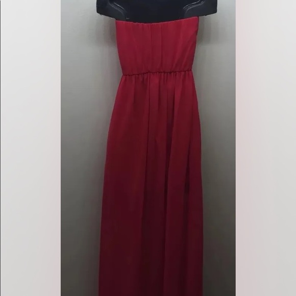 Zara TRF Women Maxi Dress Strapless Hot Pink Beaded S - Picture 4 of 11